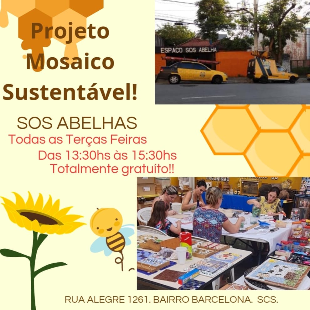 Projeto Mosaico Sustentável na SOS Abelha!